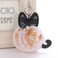 thumbnail image 1 of 8CM Cute Cat Keychain Alloy Fluffy Pendant Key Ring Holder, 1 of 1