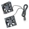 thumbnail image 1 of 8CM USB Powered Double Cooling Fan 5V for Electronics and Pet Houses with Oil Bearing 2300RPM, 1 of 8