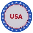 thumbnail image 1 of Way to Celebrate Patriotic Disposable Dinner Paper Plates, 9", Red, White & Blue, 8 Count, 1 of 6