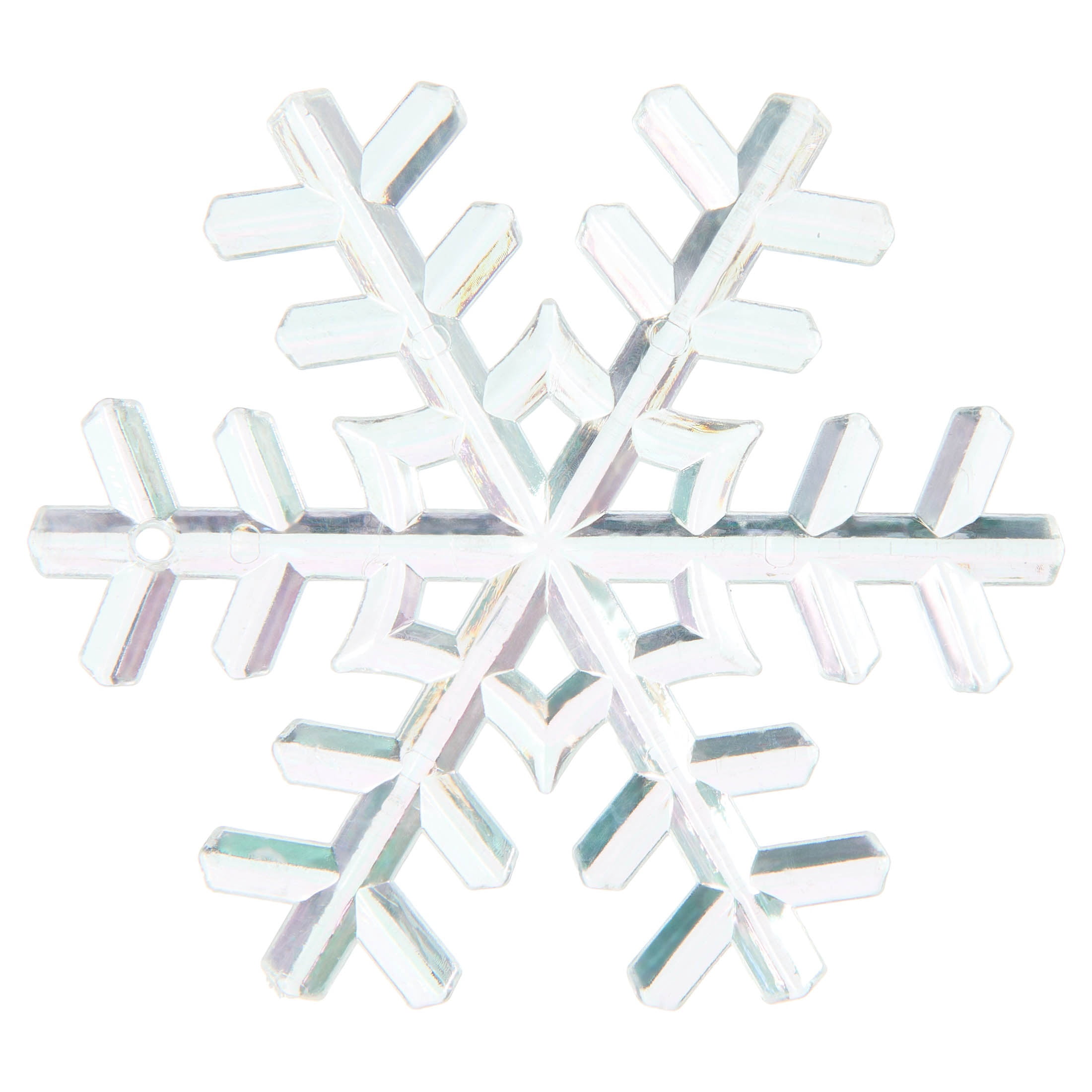 8-Count Iridescent Snowflake Christmas Ornaments, 3.6", by Holiday Time