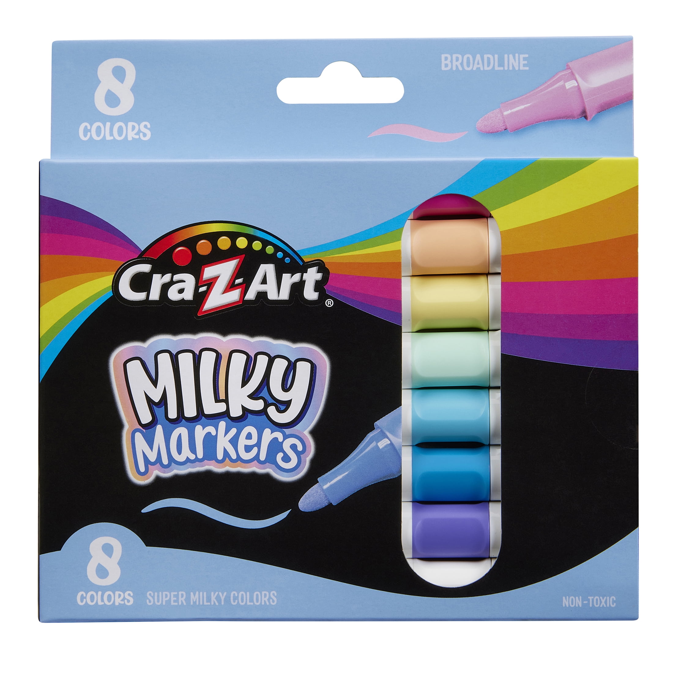 Cra-Z-Art Broadline Super Milky Markers, 8 Count - Pastel Markers
