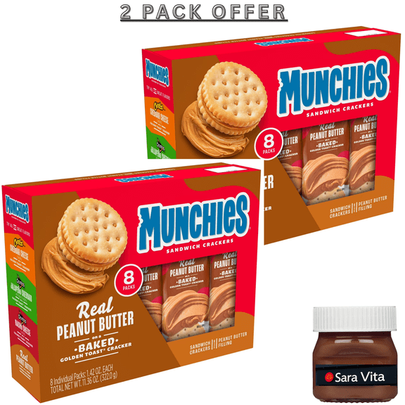 8CT MUNCHIES CRACKERS GOLDEN TOAST PEANUT BUTTER 11.36OZ