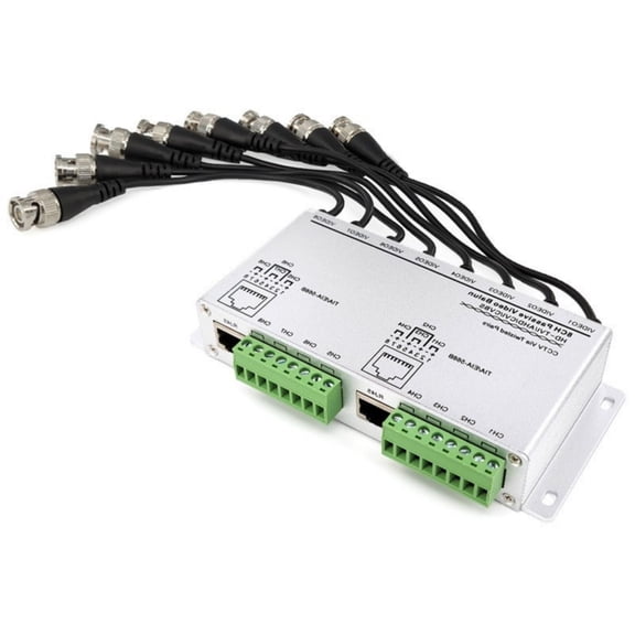 8Channel Passive Video Balun for Enhances Signals Transmission in CCTV Security Systems Indoor And Outdoor Surveillances