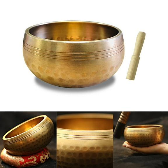 8Cm Handmade Tibet Sound Meditation Chanting Brass Chime Music Bowl