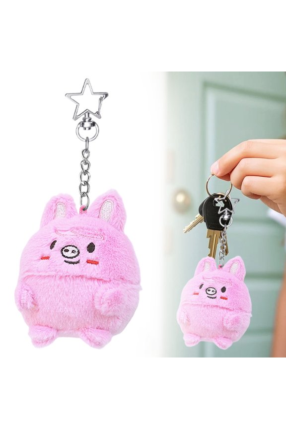 8Cm Pink Pig Plush Keychain—Soft, Lightweight, and Perfect for Fans Or Anyone Who Needs a Little Joy on Their Keys. (Yellow, 1Pc)