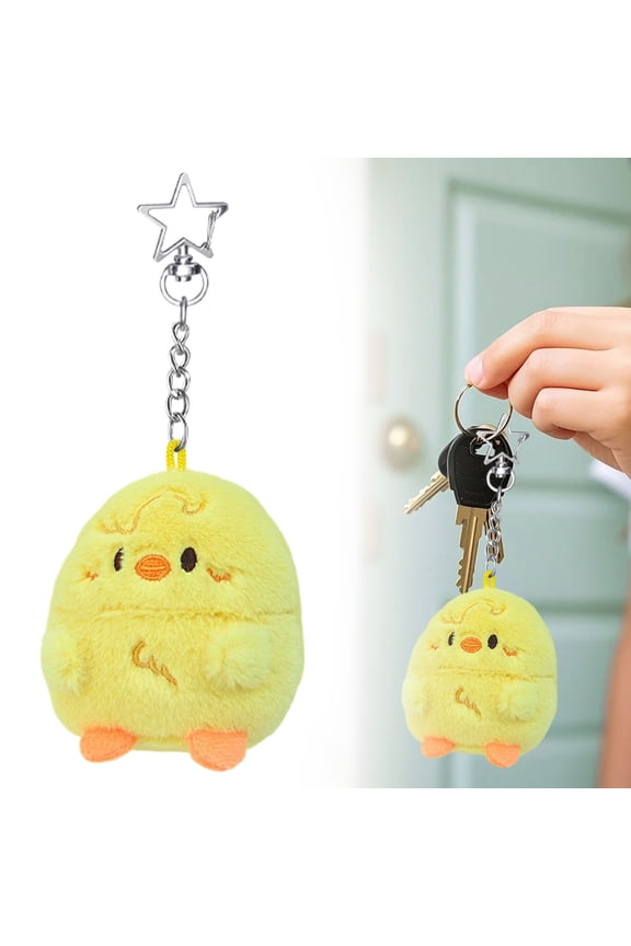8Cm Yellow Chick Plush Keychain—Soft, Lightweight, and Perfect for Fans Or Anyone Who Needs a Little Joy on Their Keys. (Yellow, 1Pc)