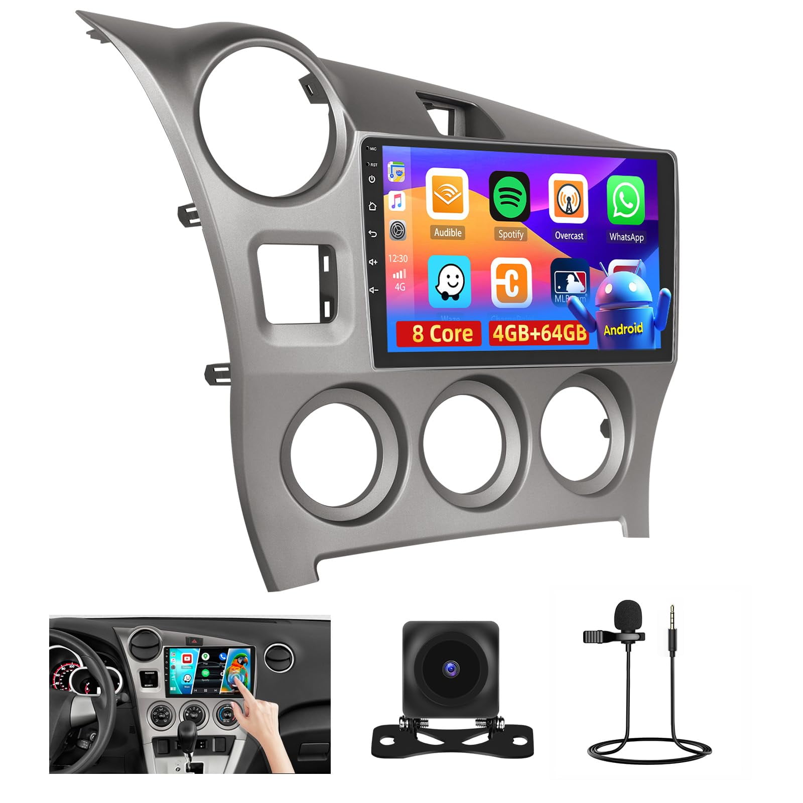 Idoing 9inch Android 12 Radio Head Unit For Toyota Matrix 2 E140 2008-2014