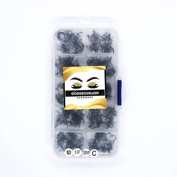 8D Lashes. 1000 Premade Volume Fans. 0.07mm Thickness. Eyelash Extension. Handmade!