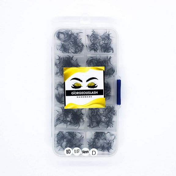 8D Lashes. 1000 Premade Volume Fans. 0.07mm Thickness. Eyelash Extension. Handmade!