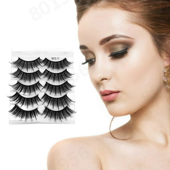 8D Super Curling False Eyelashes Natural Looking Thick Lashes Easy Wear Lightweight Reusable Strip