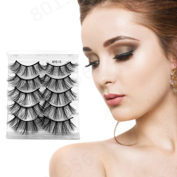 8D Super Curling False Eyelashes Natural Thick Volume Wear Easy Lightweight Reusable Daily Makeup