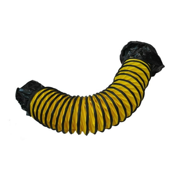 8DH15 Extra Flexible 8" Diameter 15 Ft Ventilation Duct PVC Ducting Hose