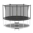thumbnail image 1 of 8FT/10FT/14FT/16FT Trampolines with Safety Enclosure Net for Kids Adults , Outdoor Recreational Trampoline with Heavy-Duty Jumping Mat & Spring Cover Padding, Backyard Round Trampoline, Gay, 1 of 6