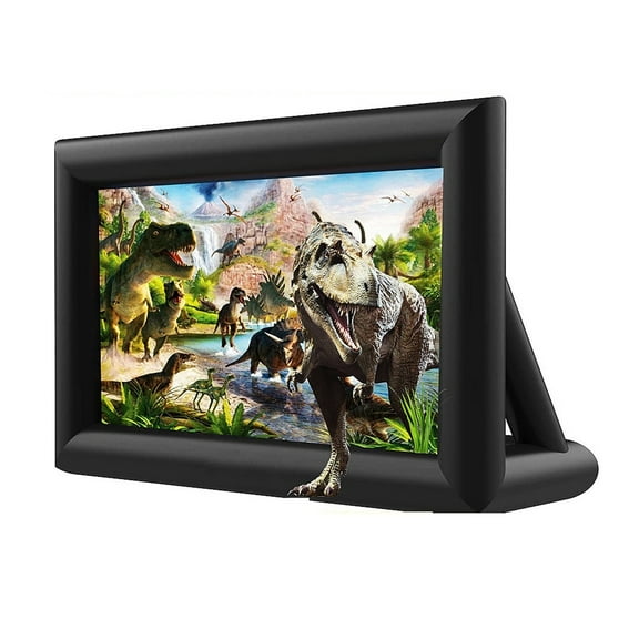 8FT 10FT Inflatable Blow Up TV And Movie Projector Screen Supports Front And Rear Projection For Backyard Movie Family Party ,Sharper and Brighter