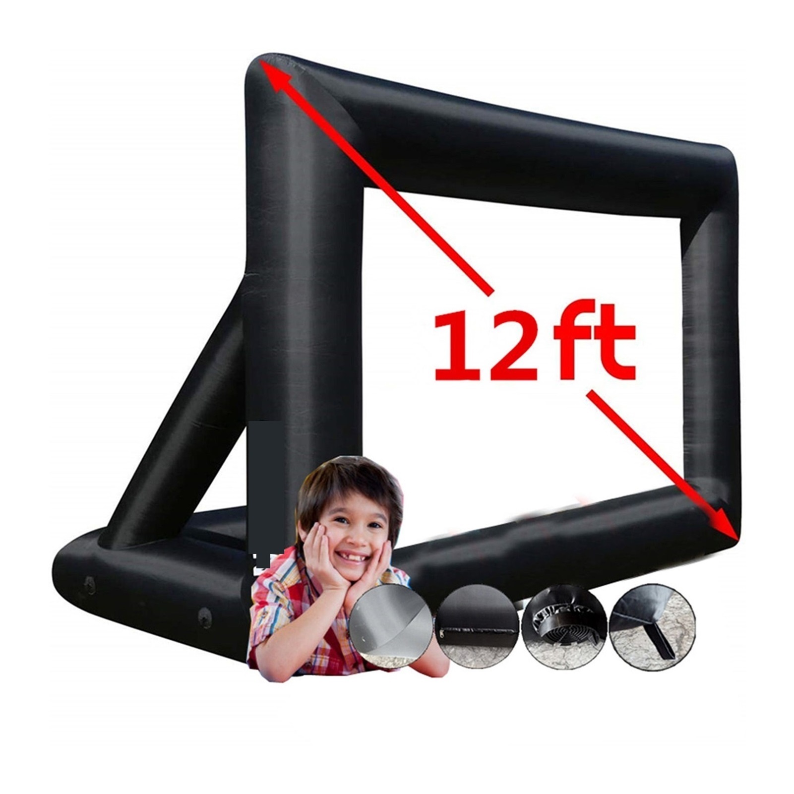 8FT 12FT Inflatable Portable Outdoor And Indoor Movie Theater Projector ...