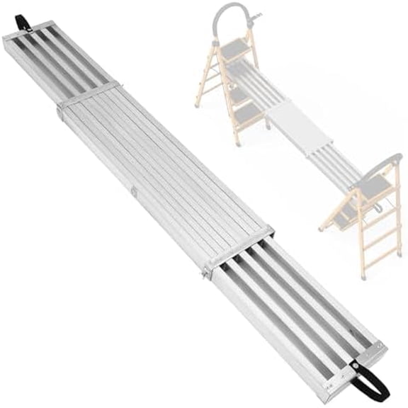 8FT-13FT Telescoping Plank, Aluminum Work Platform with Anti-Slip Surface, 440lbs Load Capacity, Extendable Scaffold Plank for Painting Repair Cleaning$$Tools & Hardware Other