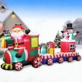 thumbnail image 1 of 8FT Christmas Inflatable Train with Santa Claus, Snowman, Penguin, Gift Boxes, Blow Up Yard Decorations with Built-in Lights, Lovely Xmas Train carriage for Holiday Display Lawn Garden Party Decor, 1 of 5