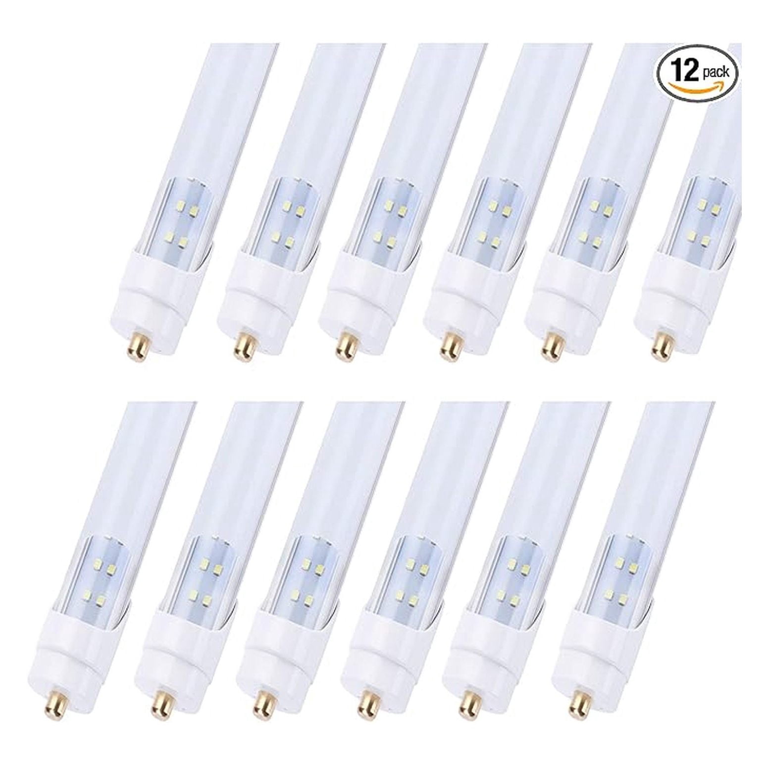 8FT FA8 LED Bulbs Single Pin, 65W 7800LM, 6000K, Dual-Ended Power ...