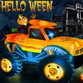 8FT Halloween Inflatable Monster Truck, Gaint Outdoor Halloween Car
