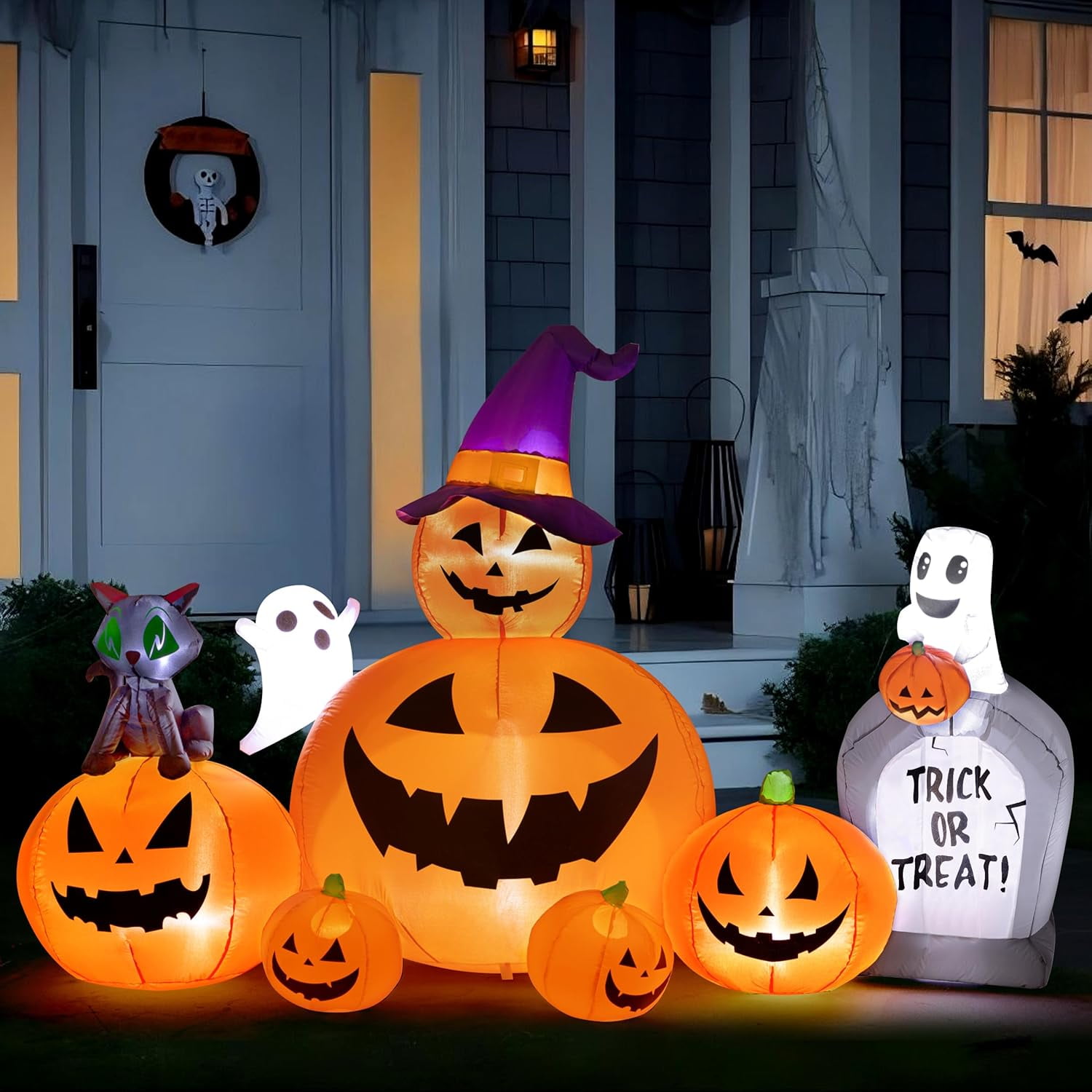 8FT Halloween Inflatables Pumpkin Halloween Inflatable Outdoor