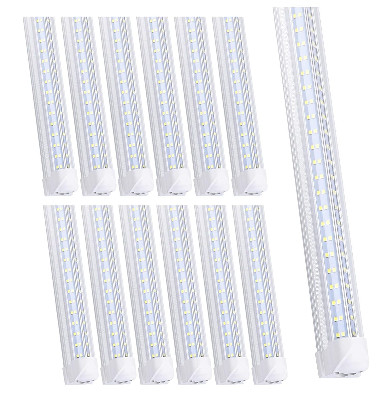 8FT Led Shop Lights,Linkable LED Tube Light Fixture, 120W 14400LM 4