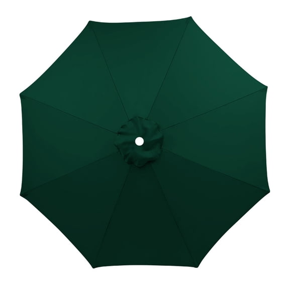 8FT Outdoor Patio Umbrella Replacement Canopy, 6 Ribs Umbrella Canopy Cover Replacement Fabric, Parasol Top Cover Replacement UV Protective Fabric, Canopy Only - Dark Green