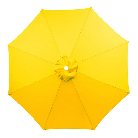 8FT Patio Umbrella Replacement Canopy Market Umbrella Top Outdoor Umbrella Canopy with 6 Ribs - Yellow