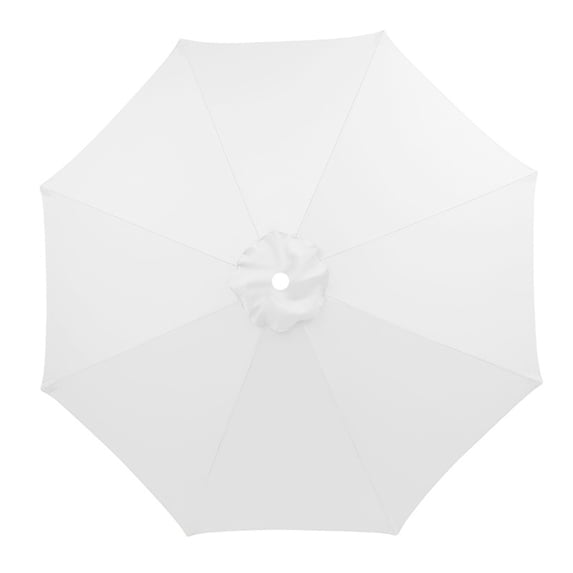 8FT Patio Umbrella Replacement Canopy for 6 Ribs, Table Market Yard Umbrella Replacement Top Cover - White