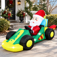 8FT Santa Drive Formula Car Inflatable Yard Decoration with Built-In ...