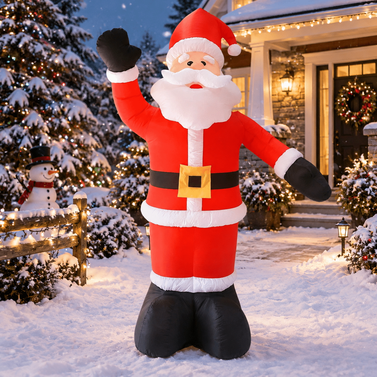 Santa Items 8FT Santa Inflatable Yard Decoration with Built-In LED Lights - Walmart.com
