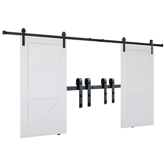 8FT Sliding Barn Door Hardware Kit, 330LBS Heavy Duty Barn Door Track Kit for Do