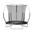 thumbnail image 1 of 8FT Springless Trampoline with 3 W-legs, Recreational Trampolines with  No-Gap Design Zipper System, Springfree no Gap Trampoline with Bungee Cords for Outdoor Garden Yard, Black, 1 of 8