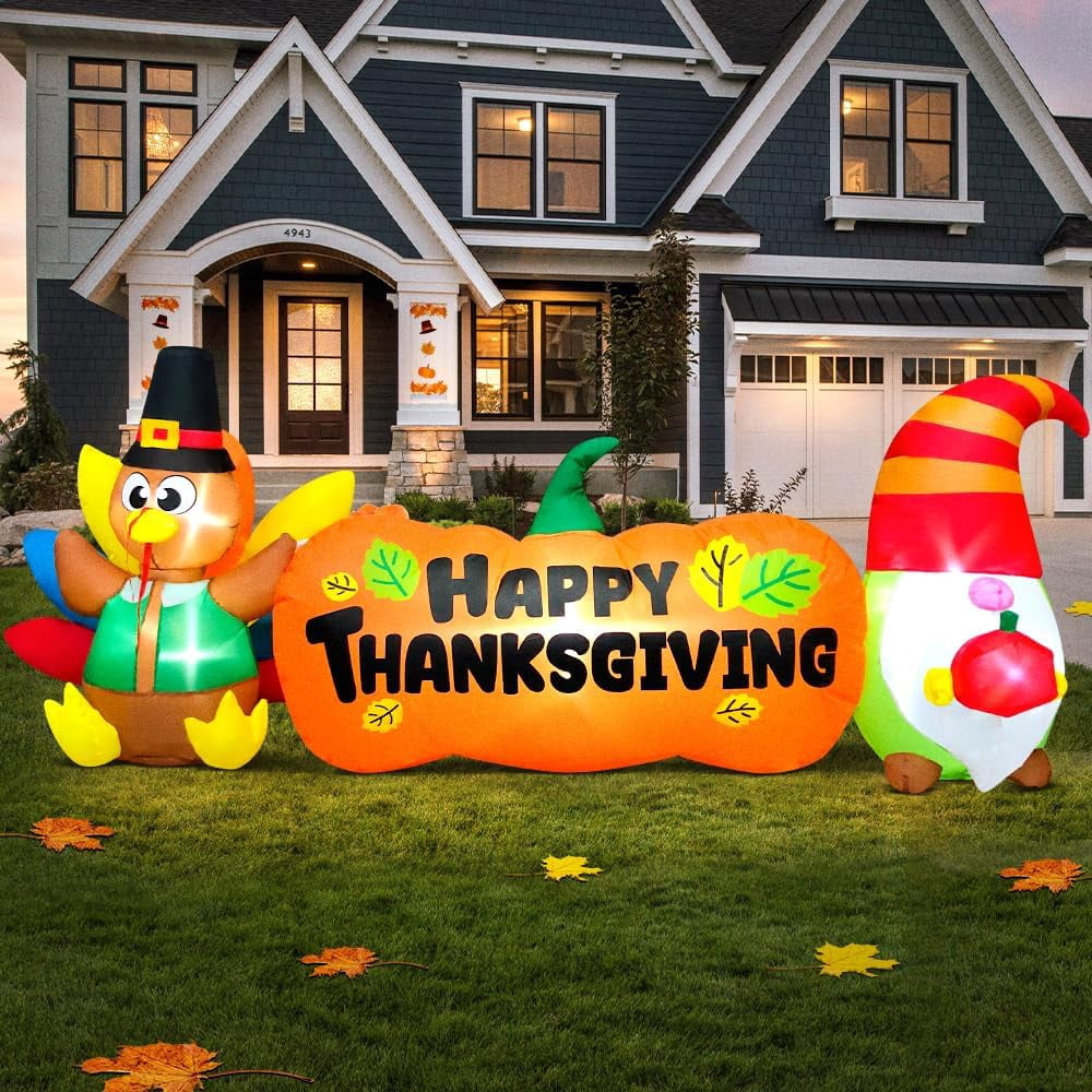 8FT Thanksgiving Inflatables Outdoor Decoration Inflatable Turkey ...