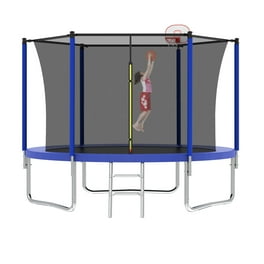 【スリーマウンテン】10kg×2枚、5kg ×2枚 SEGMART 10ft Trampoline for Kids with Basketball Hoop and