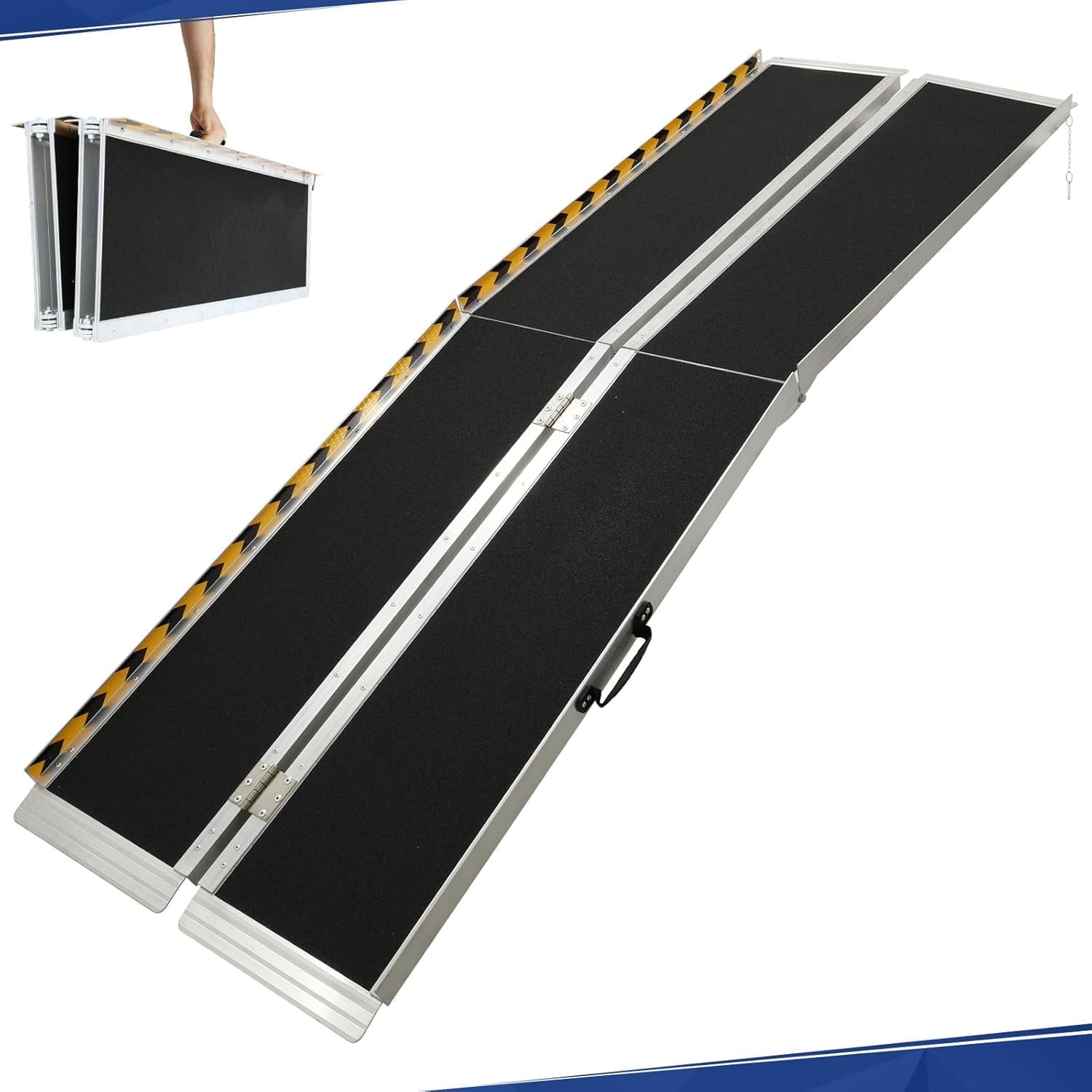 HOUGEET Wheelchair Ramp for Home, Portable Aluminum Threshold Ramps ...