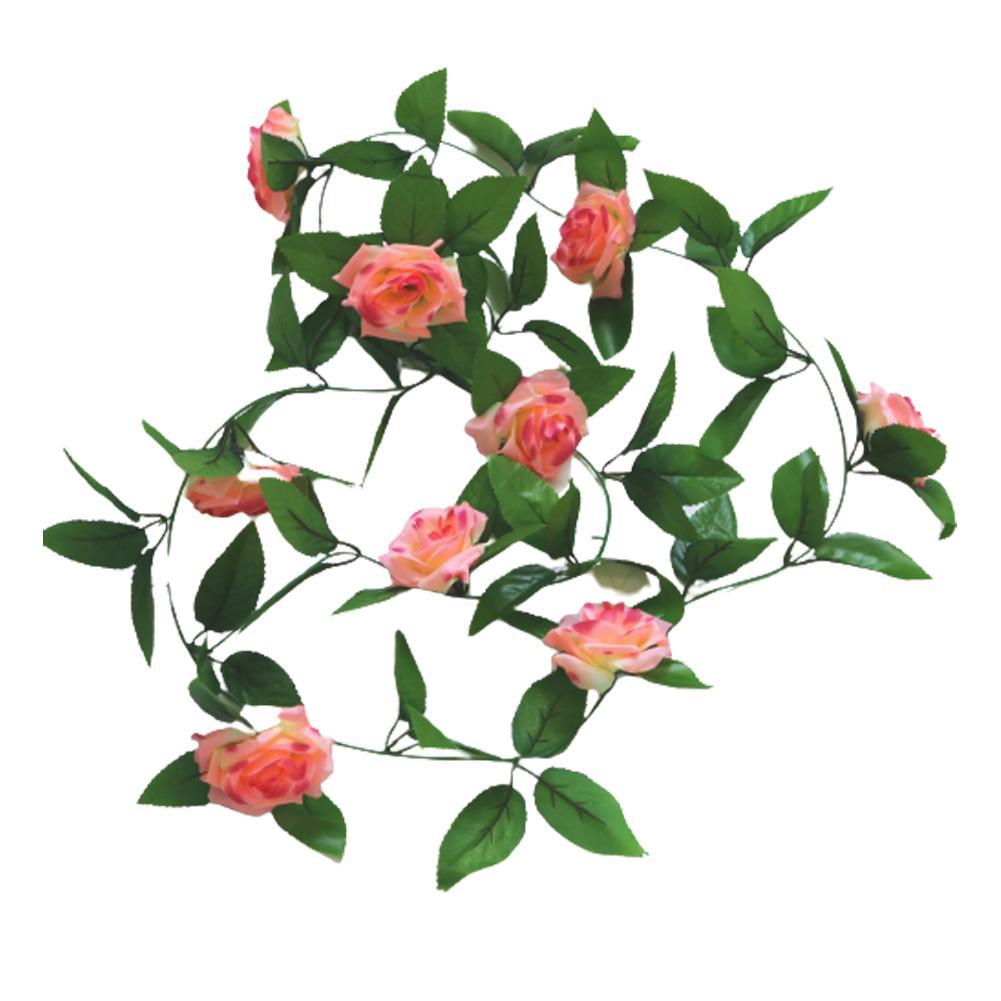 8Ft Artificial Rose Garland Silk Flowers Vine Ivy Wedding Garden String