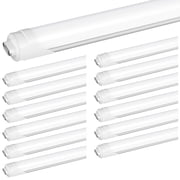 8Ft HO R17D LED Tube Light Bulbs,Bi-pin Dual End Powered, Dual Row 72W 6500K Frosted,4-Pack