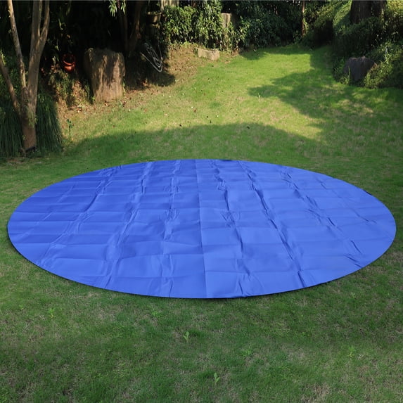 8Ft Heavy Duty Round Pool Tarp Puncture Resistant Ground Protection Mat Easy Installation Underlayment For Pool And Pond Liner Protection(Blue-S-8Ft)