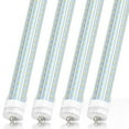 thumbnail image 1 of 8Ft Single Pin Fa8 LED Tube Light Bulbs,D Shape 120W 12000Lm 6000K,4-Pack, 1 of 7