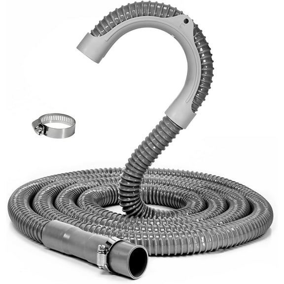 8Ft Universal Washing Machine Drain Hose Flexible Extension Hose Fit for Most Household Washing Machines Dark grey 8Ft Dark grey 8Ft Dark grey 8Ft Dark grey 8Ft
