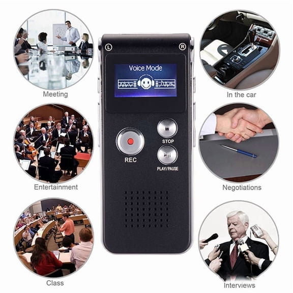 8G Voice Recorder, High-Definition Noise Reduction MP3 Player, Suitable for Meetings and Other Occasions