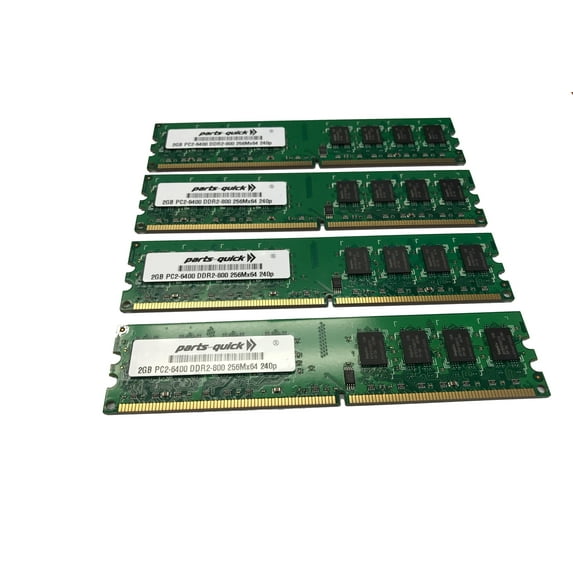 8GB (4X 2GB) DDR2 800MHz PC2-6400 240 pin Desktop RAM Memory Upgrade (PARTS-QUICK)