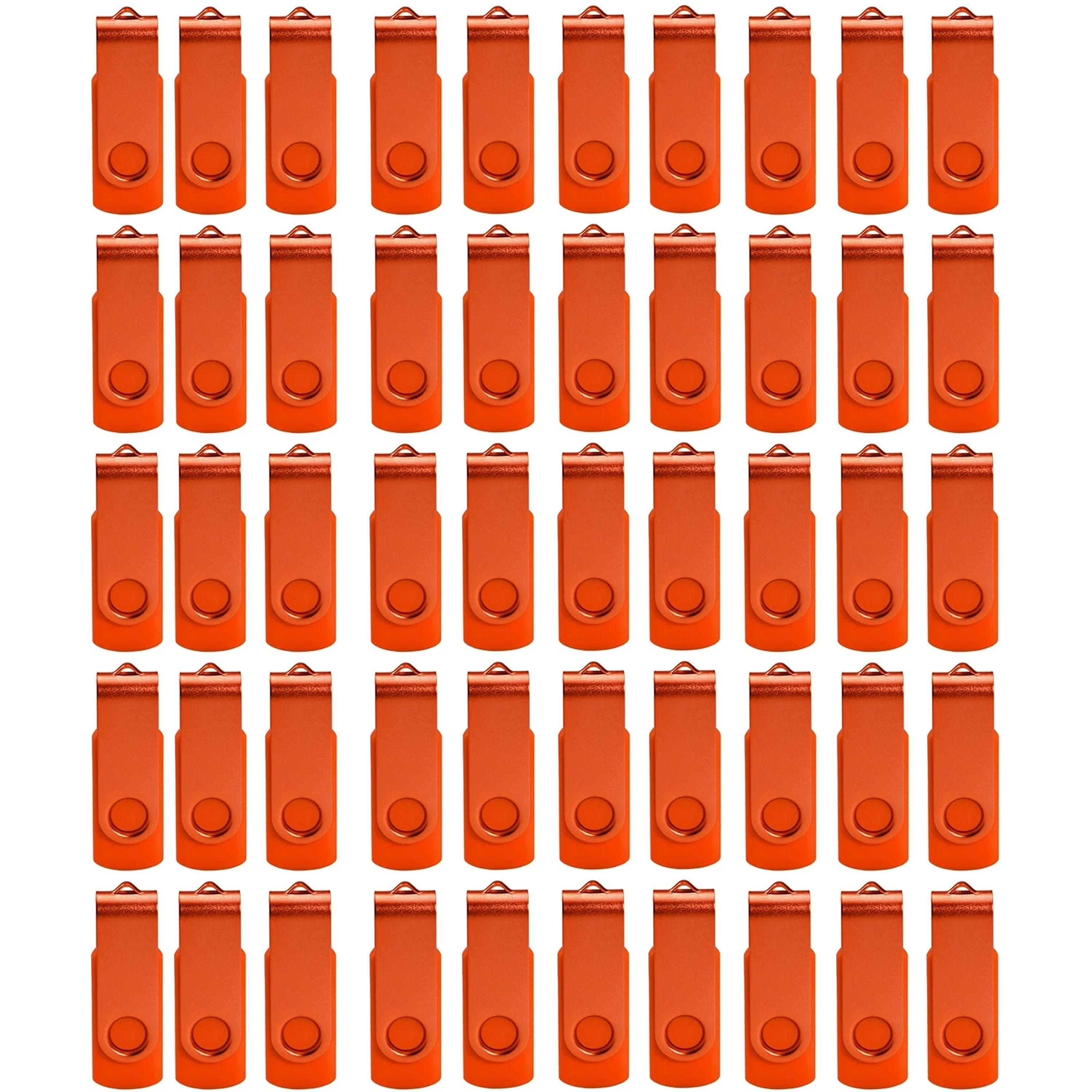 8GB 50PCS Flash Drive, Bulk USB 2.0 Memory Stick Thumb Drives(8GB 50 Pack, orange)
