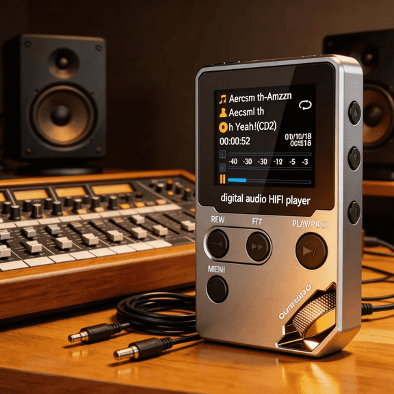 8GB HiFi Lossless MP3 MP4 Music Player with Bluetooth 5.0, Zinc Alloy, Rotation Control, Voice Recorder, Portable for Sports & Gift