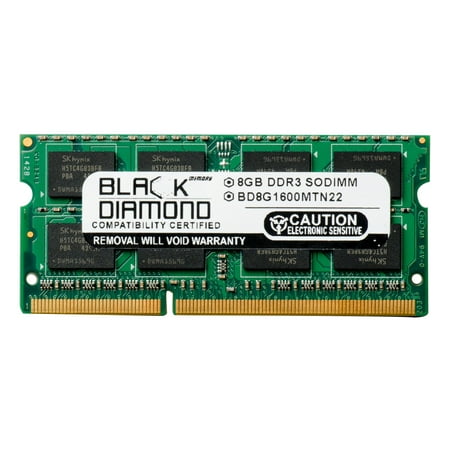 8GB RAM Memory for HP Pavilion Notebooks Notebook g6-2072se, Notebook g6-2080ee, Notebook g6-2080se, Notebook g6-2081ee, Notebook g6-2081se Black Diamond Memory Module DDR3 SO-DIMM 204pin PC3-12800
