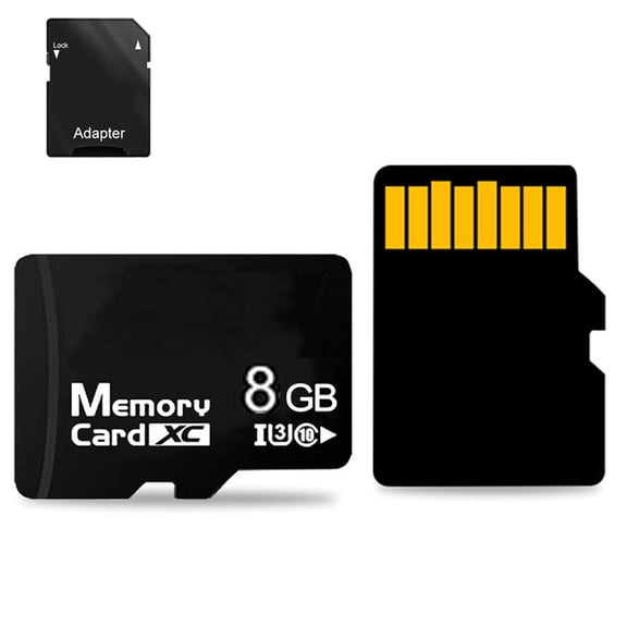 8GB TF Card with Adapter, High Speed Memory Card, UHS-I C10 A1 Memory TF Card for Tablet/Mobile Phone/Camera/Car Audio/Game Console