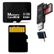 8GB TF Card with USB2.0 Micro SD Card Reader, High Speed Memory Card, UHS-I C10 A1 Memory TF Card for Tablet/Mobile Phone/Camera/Car Audio