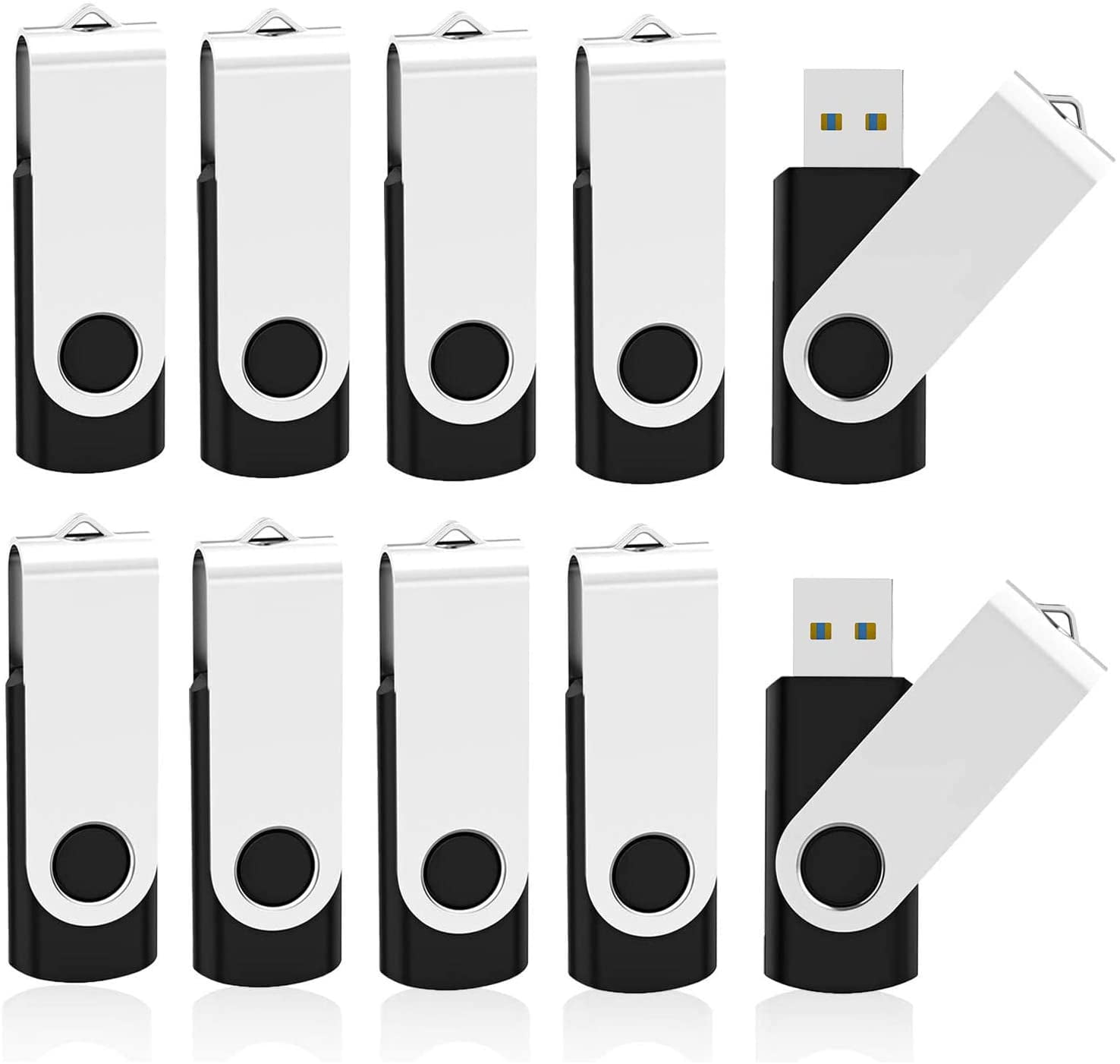 8GB USB 3.0 Flash Drive&nbsp; Swivel Memory Sticks(8GB* 10PCS,Black)