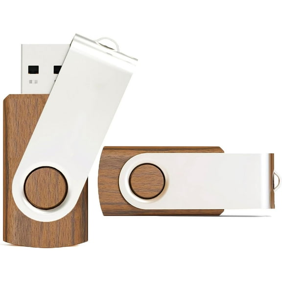 8GB USB Flash Drive 2 Pack Memory Stick Wood USB FLash drive High Speed USB 2.0 Swivel Thumb Drive 2 Pack USB Drive