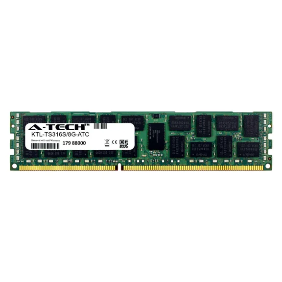8Gb Ddr3 Pc3-12800R Rdimm (Kingston Ktl-Ts316S/8G Equivalent) Server Memory Ram